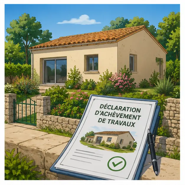Déclaration d'achèvement de travaux