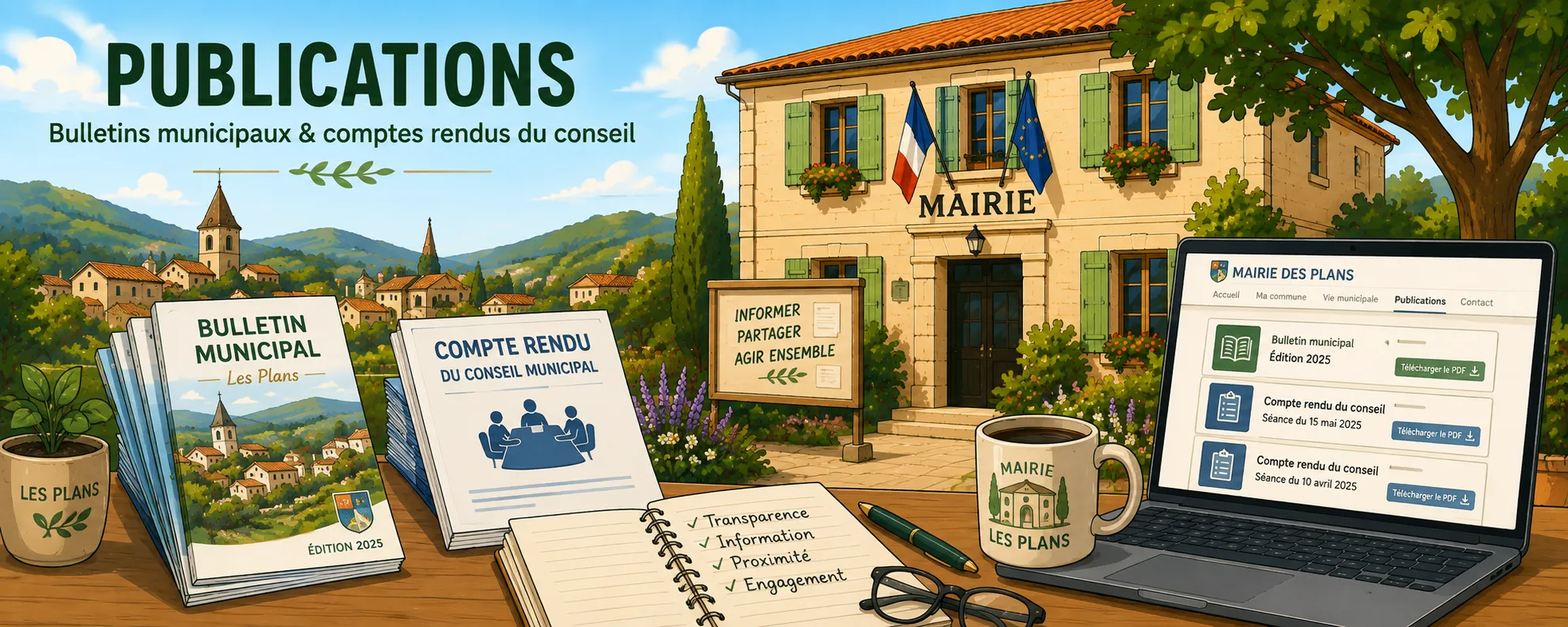 Publications de la mairie des Plans