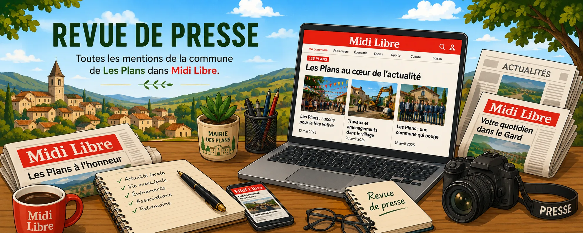 Revue de presse de la commune des Plans
